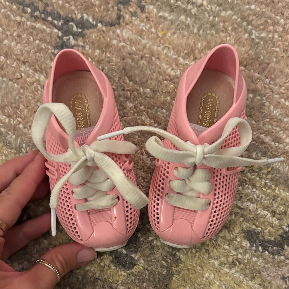 Melissa Kids Pink Mesh Sneakers